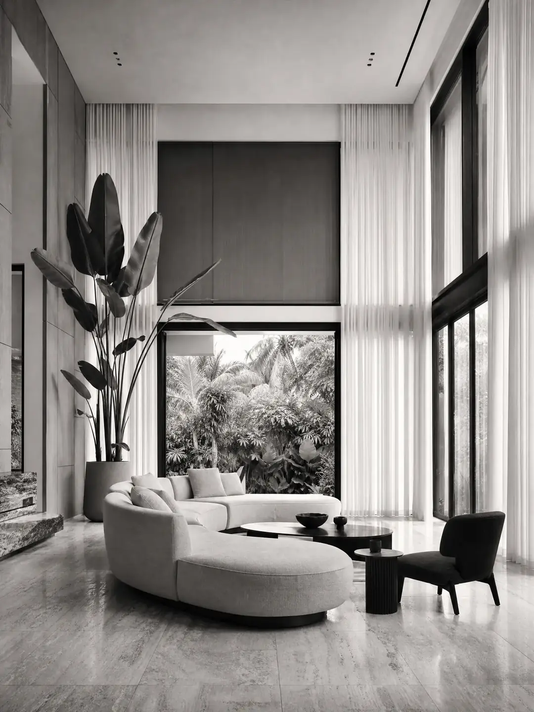 Light-filled Malaysian interior photographed for a real estate listing